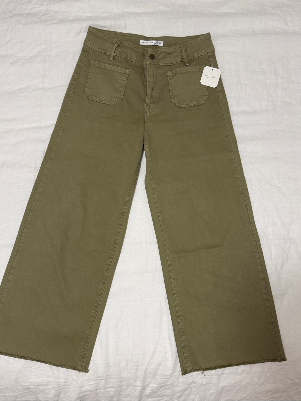 Altar'd State Olive Green Wide-Leg Jeans